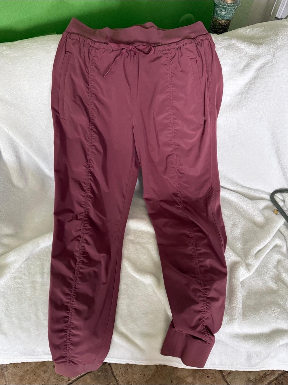 Athleta Maroon Drawstring Joggers
